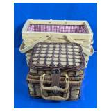 (2) Woven Picnic Baskets Assorted Styles
