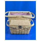 (2) Woven Picnic Baskets w/ Handles