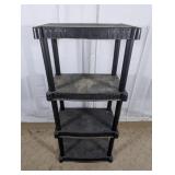 (1) 4-Tier Plastic Utility Storage Shelf