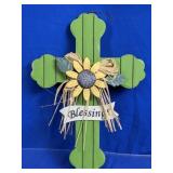 (1) Wooden Cross Wall Decor Blessing