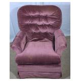 (1) Upholstered Swivel Recliner Chair