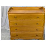 Wood 4-Drawer Dresser w/ Raised Edge Top