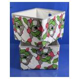 Collapsible Floral Fabric Storage Bins