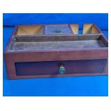 Vintage Wooden Desk Valet & Jewelry Box