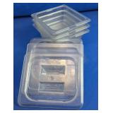 (6)Clear Polycarbonate 1/6 Food Pans & Lids