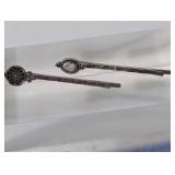 (2) Metal Decorative Hair Pins
