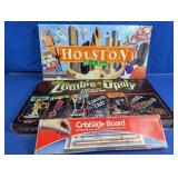 Assorted Board Games and Cribbage Board Lot