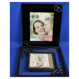 (2) Black Tabletop and Wall Picture Frames