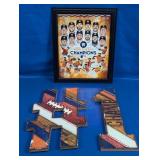 Framed Sports Poster & Decorative Sign Set