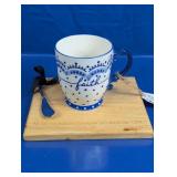 Faith Mug & Joshua 24:15 Wooden Tray Set