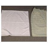 (2) Pink & Lace Window Curtain Panels