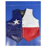 (1) Real Leather Texas Flag Vest
