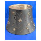 Elegant Black Floral Embroidered Lamp Shade