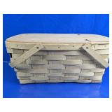 (1) Woven Wood Storage Basket