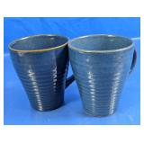 Blue Speckled Tapered Mugs