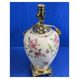 (1) Floral Ceramic Table Lamp Base