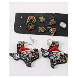 (4) Assorted Theme Holiday Earrings