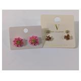 (3) Stud Earrings Lot ï¿½ Includes Foxy & More