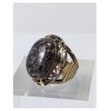 Sterling Silver Wild Horse Jasper Ring Sz 7.5
