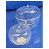 (2)Clear Apple Containers Duo