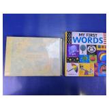 (2)Vintage C.R. Gibson Baby Book & First Words