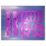 Purple Plastic Toy Bed Assembly Set