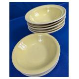 Yellow Ceramic Rimmed Bowls