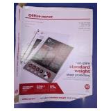 Office Depot Non-Glare Sheet Protectors Lot