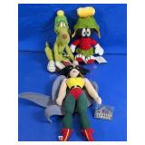 (3) Cartoon Plush Toys - Justice League & More