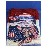 Patriotic Crochet Blanket & Star Spangled Scarves