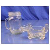 Glass Mug And Dog Shaped Dish Set