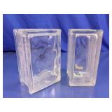(2) Rectangular Wavy Glass Blocks