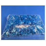 Blue Iridescent Glass Gem Stones