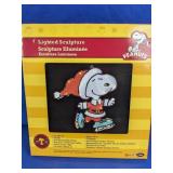 Peanuts Snoopy Ice Skating Lighted Sculpture