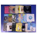 Assorted 45 RPM Vinyl Record Lot w/ Sleeves