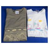 (2) Oneita/Gildan Graphic T-Shirts