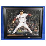 Framed Signed Red Sox Pitcher Photo