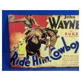 John Wayne Ride Him Cowboy Sign