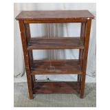 Mission Style 3-Shelf Wooden Bookcase