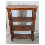 Mission Style 3-Shelf Wooden Bookcase