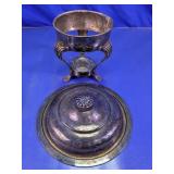 Silver-Tone Chafing Dish Base and Lid