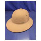 Tan Pith Helmet with Green Interior