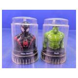Miles Morales & Hulk Bust Figures in Cases