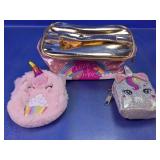 3-Piece Unicorn Pouch and Accessory Set