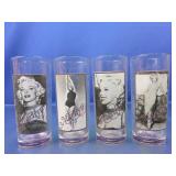 (4) Marilyn Monroe Drinking Glasses