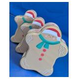 Gingerbread Man Metal Storage Tins