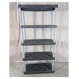 5-Tier Heavy Duty Plastic Shelving Unit