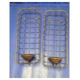 Metal Wire Wall Basket Shelf Set