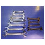 Metal Open-End & Combo Wrenches Lot
