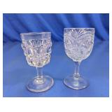 Vintage Pressed Glass Stemmed Cordial Set